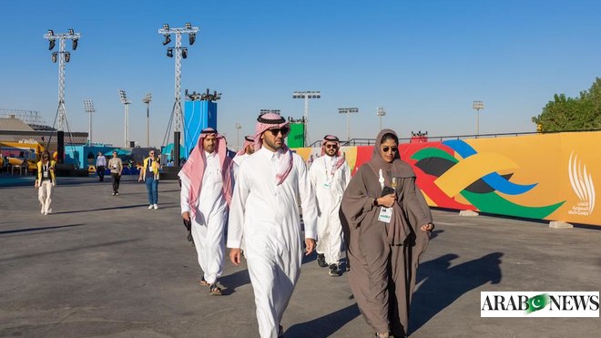 وسيحضر وزير الرياضة اليوم الرابع عشر من دورة الألعاب السعودية 2023