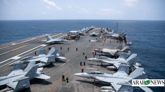 New US carrier strike group arrives in Middle East: military  www.arabnews.pk