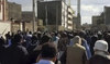 Protesters chant “Political prisoners must be released” during a march in Iran’s southeastern city of Zahedan. (File/AFP)