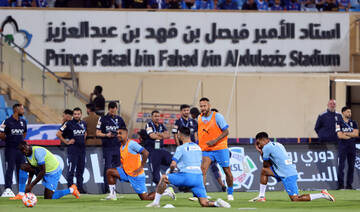 Al Hilal's Neymar during the warm up before the match. (REUTERS file photo)