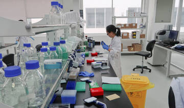 A scientist works at Zai Labo's drug development facility in Shanghai, China October 18, 2017. (REUTERS)