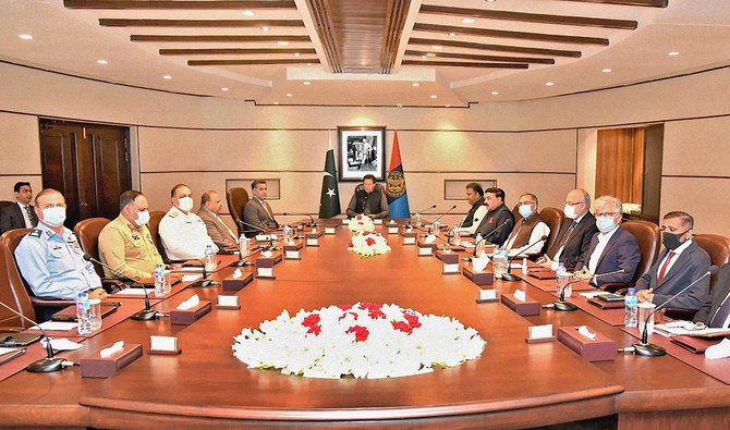 Pm Khan Chairs Security Meeting At Headquarter Of Pakistan S Premier Spy Agency Arab News Pk