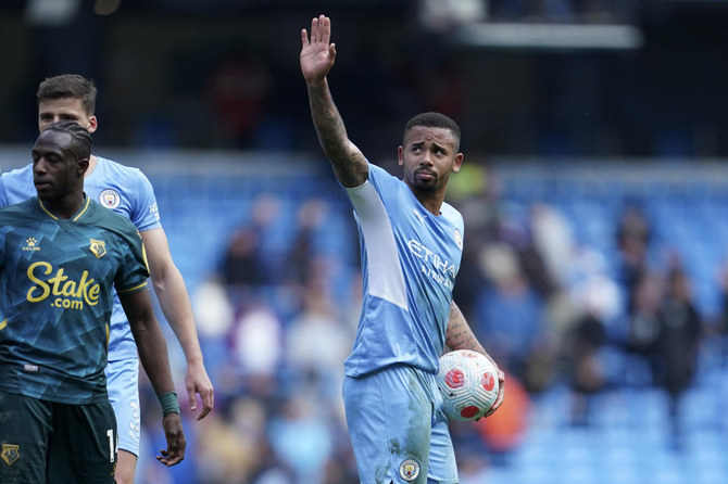 Jesus Scores 4 Man City Lead By 4 In Epl Arab News Pk