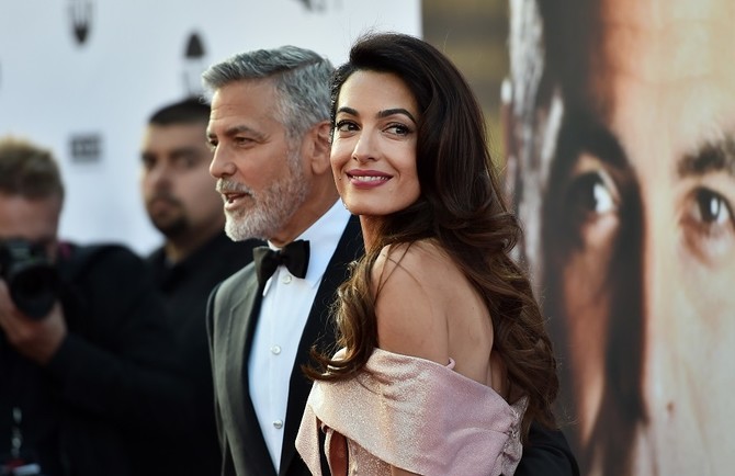 Amal Clooney Wearing Green Jumpsuit in London