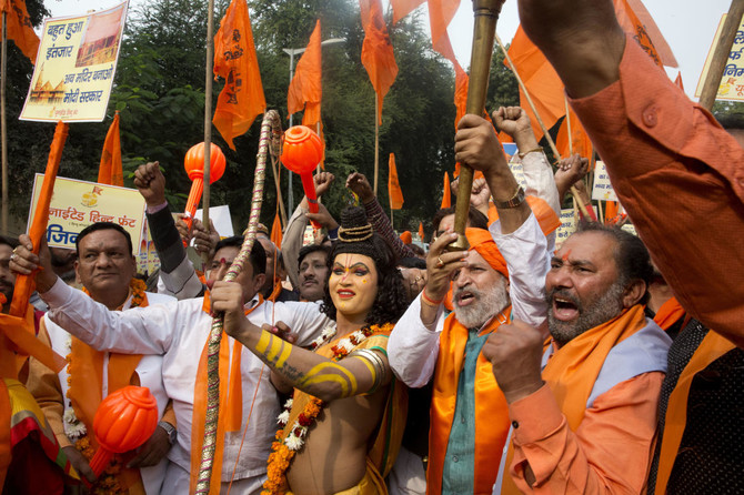 Hindu monks, activists rally in New Delhi demanding Ayodhya temple | Arab News PK