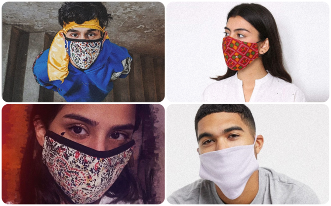 Stylish Face Masks And Where To Get Them In Pakistan Arab News Pk,Flower Graphic Design Black And White