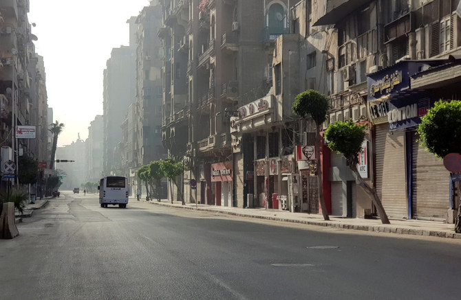 A general view of empty streets in downtown Cairo, amid the COVID-19 outbreak, during the traditional spring holiday of 'Shem al-Neseem' on May 3, 2021. (REUTERS File Photo)