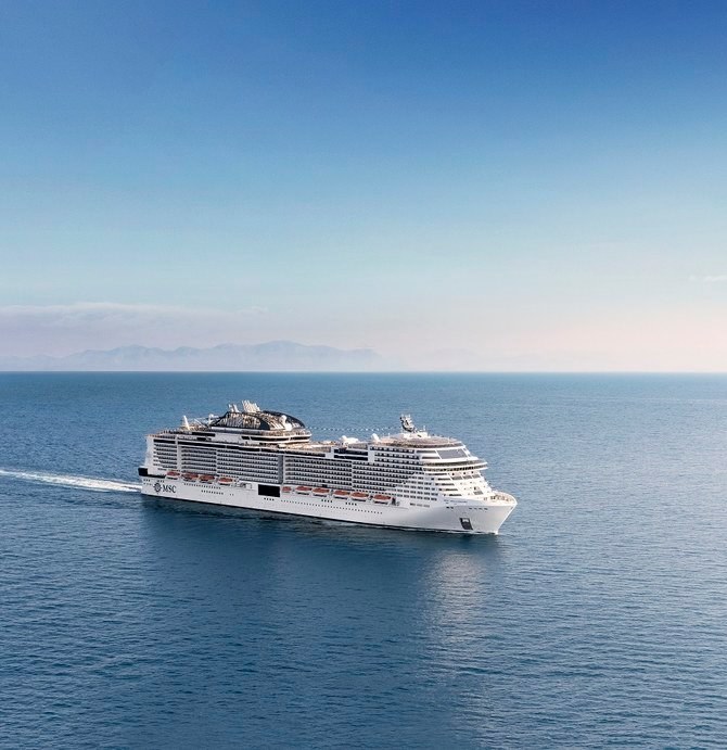 The MSC Bellissima weighs 172 tons and accommodates over 5,000 passengers. (Supplied)