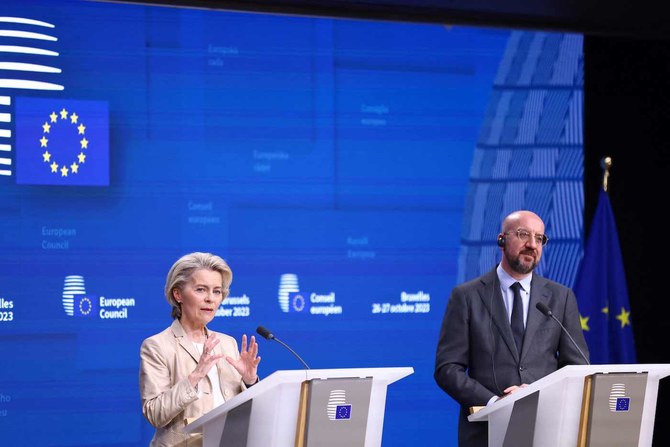 European Council President Charles Michel and European Commission President Ursula von der Leyen in Brussels. (AFP)