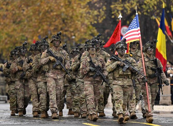 America’s choice to withdraw some forces from Europe should serve as a wake-up call to its allies around the world (File/AFP)