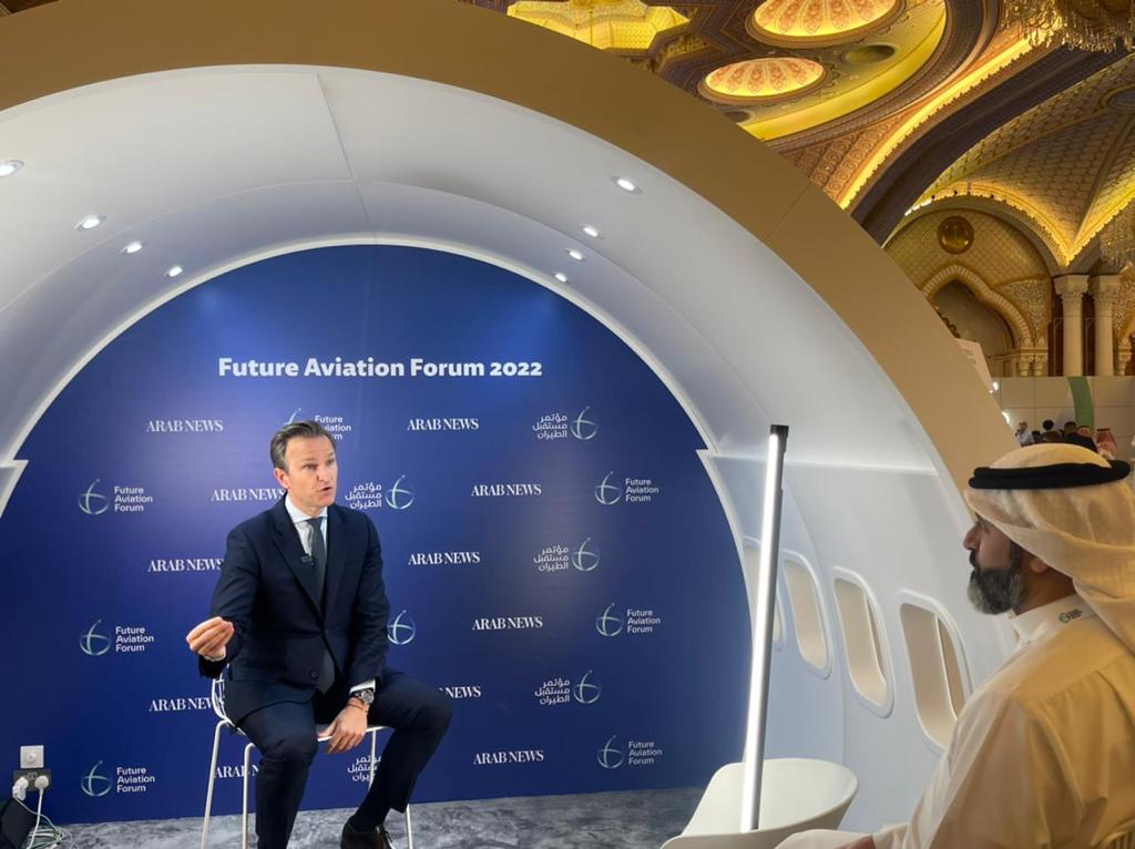 Boeing's top executive talks to Arab News in an interview on the sidelines of the Future Aviation Forum in Riyadh. AN